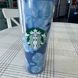 Starbucks Blue Floral Water Bottle 24oz